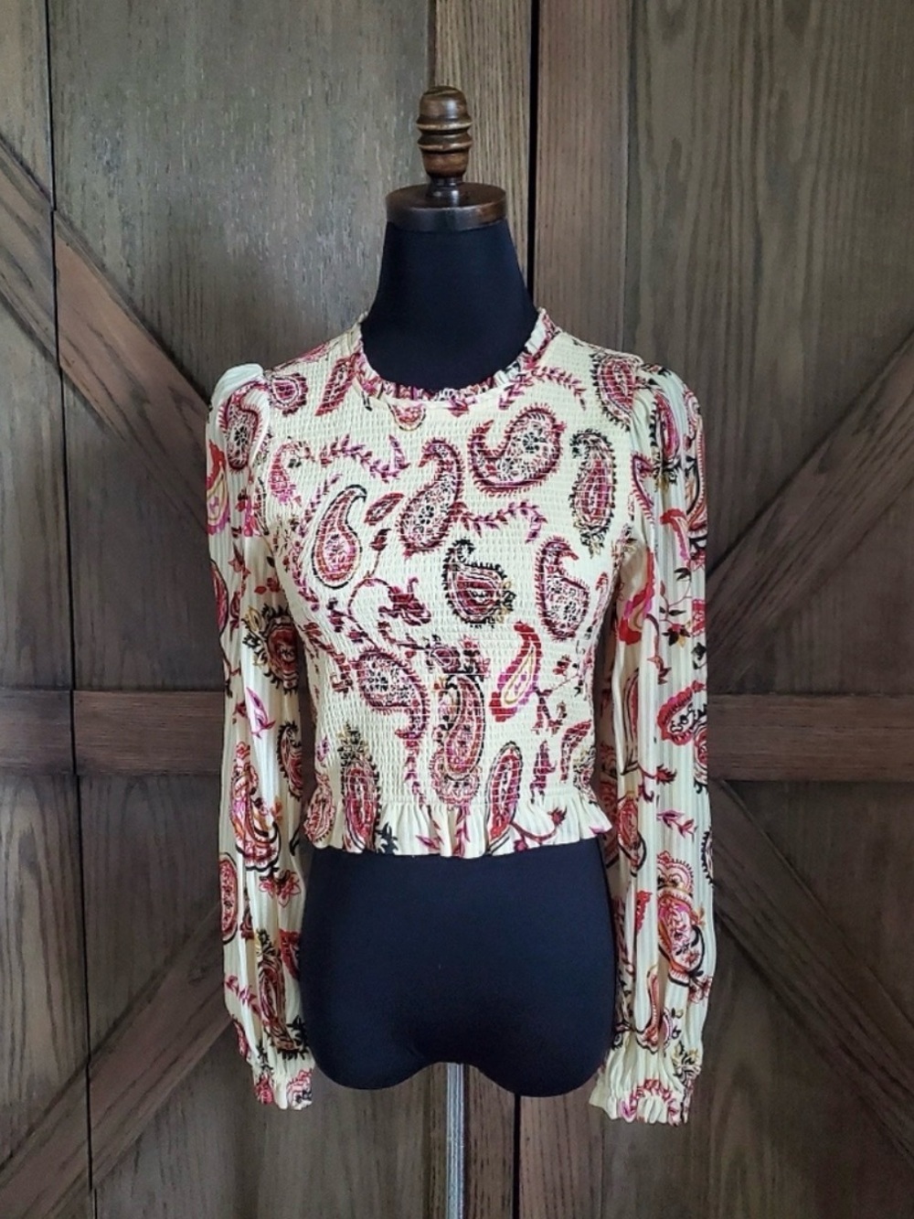 Wilfred Cropped Paisley Top